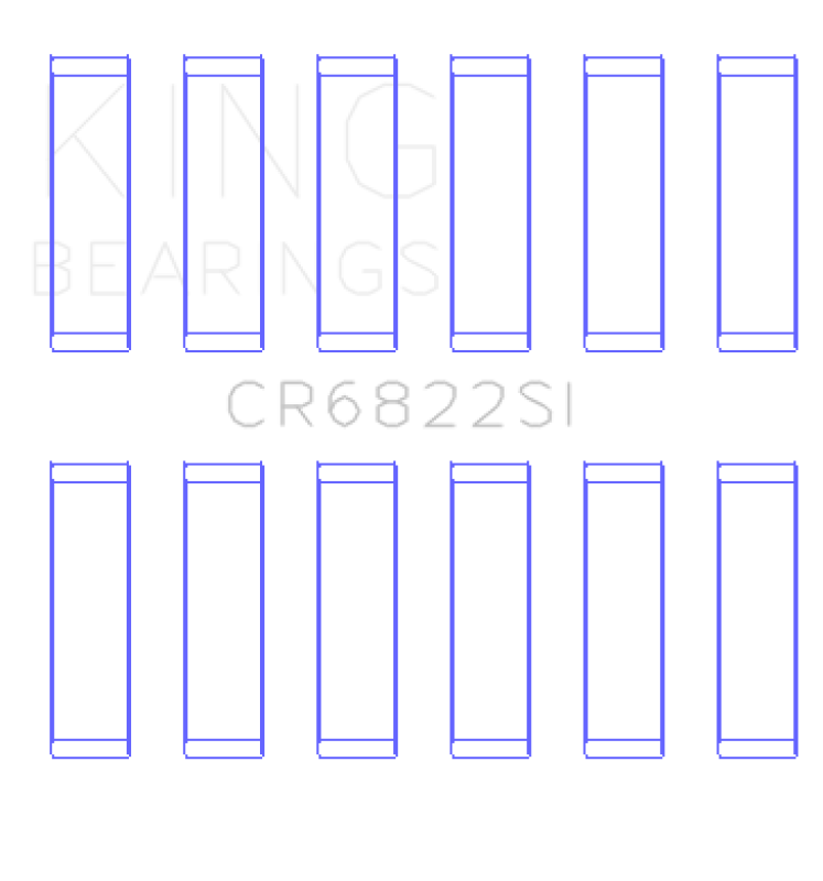 King Engine Bearings Chrysler 226 (3.7L) (Size +0.50mm) Connecting Rod Bearing Set - CR6822SI0.5