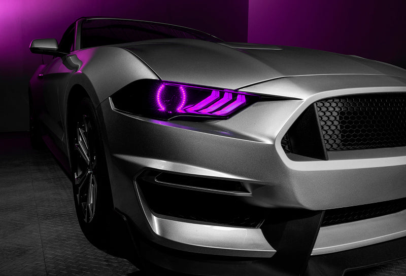 Oracle 18-21 Ford Mustang Dynamic DRL w/ Halo Kit & Sequential Turn Signal - ColorSHIFT SEE WARRANTY - 1446-332
