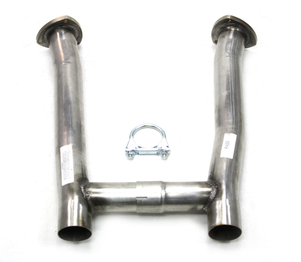 JBA 65-73 Ford Mustang 260-302 T5/T56 304SS Mid Pipes - 36611SH for 1964-1973 Ford Mustang - front view