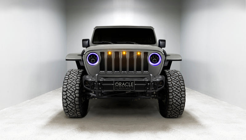 Oracle Jeep Wrangler JL/Gladiator JT 7in. High Powered LED Headlights (Pair) - Dynamic SEE WARRANTY - 5769J-332