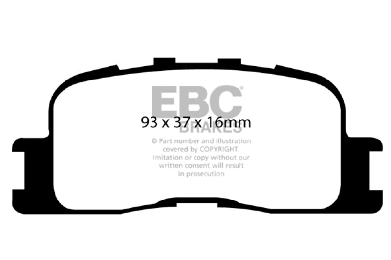 EBC 02-03 Lexus ES300 3.0 Ultimax2 Rear Brake Pads - UD885