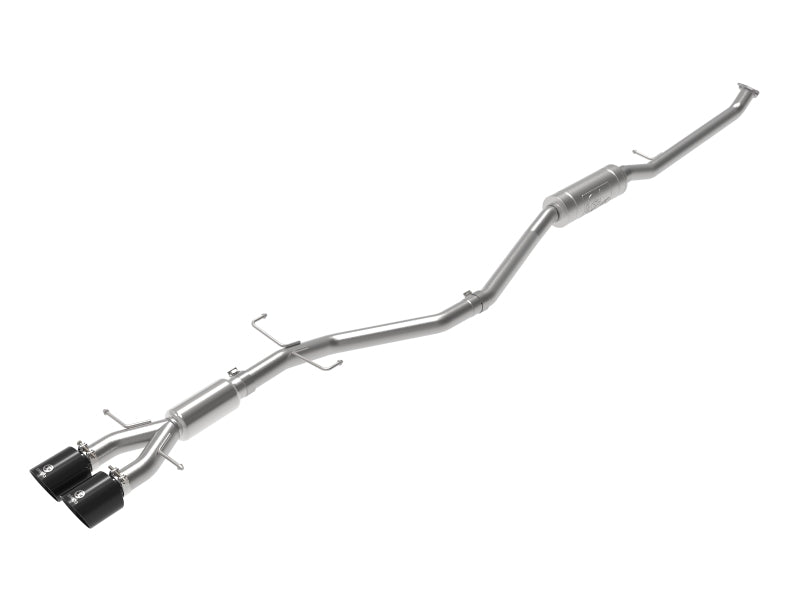aFe Takeda 2.5in 304SS Cat-Back Exhaust System w/ Black Tips 17-20 Honda Civic Si Sedan I4 1.5L - 49-36619-B