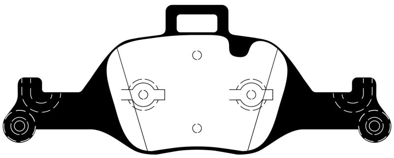 EBC 17+ BMW 530 2.0L Turbo (G30) Ultimax Front Brake Pads - UD2060 for 2019-2026 BMW X5 - front view