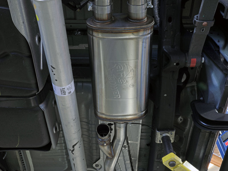 aFe Gemini XV 3in 304 SS Cat-Back Exhaust w/ Cutout 19-21 GM Silverado/Sierra 1500 V8- w/ Black Tips - 49-34139-B