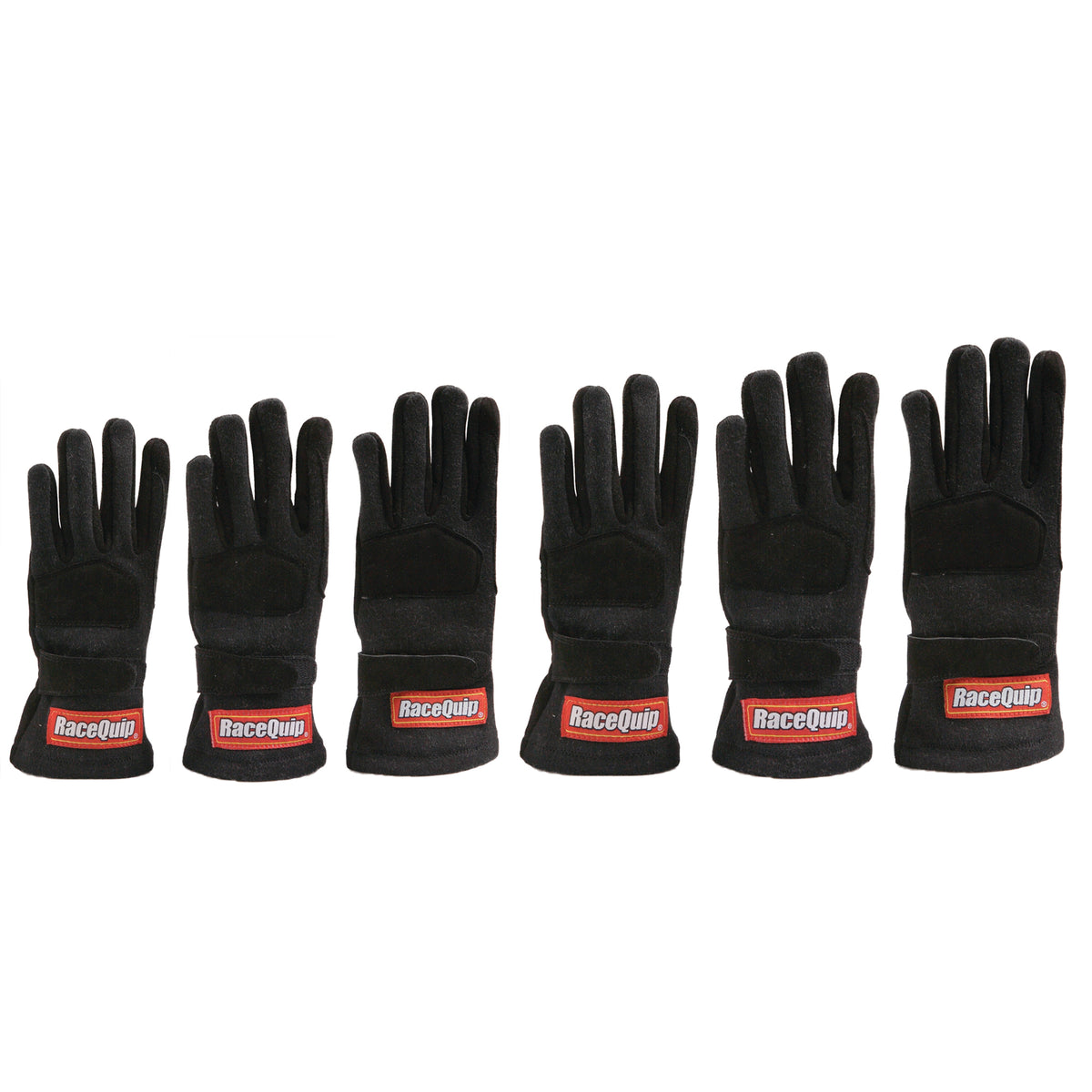 RaceQuip Black 2-Layer SFI-5 Glove Kid - Xsm K7