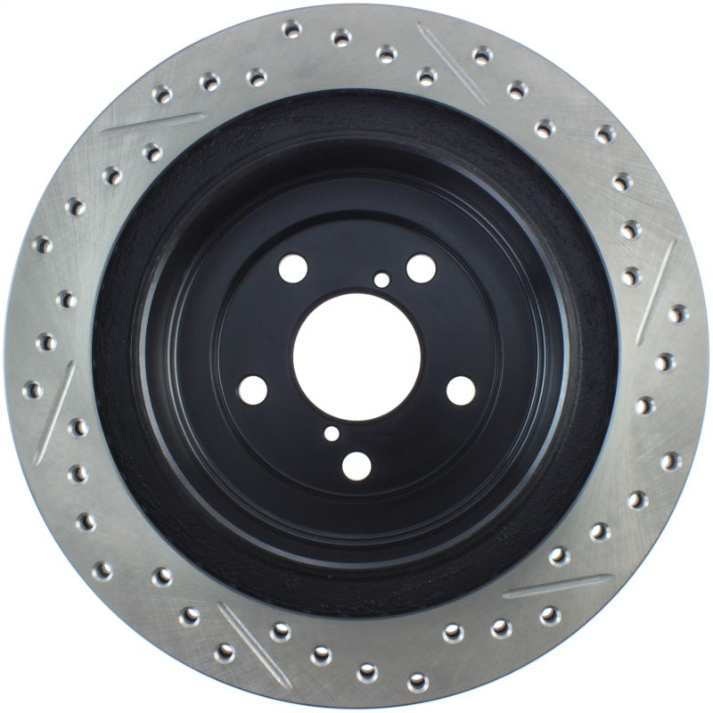 StopTech 06-07 Subaru Impreza WRX (Exc STi) Slotted &amp; Drilled Right Rear Rotor - 127.47025R