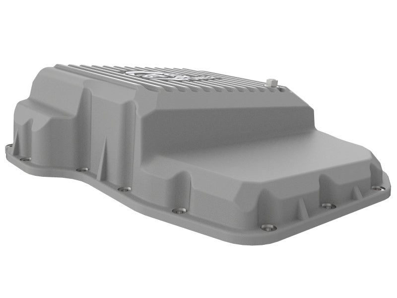 aFe Transmission Pan Raw w/ Machined Fins 13-19 Dodge Diesel Trucks L6-6.7L (td) - 46-71160A