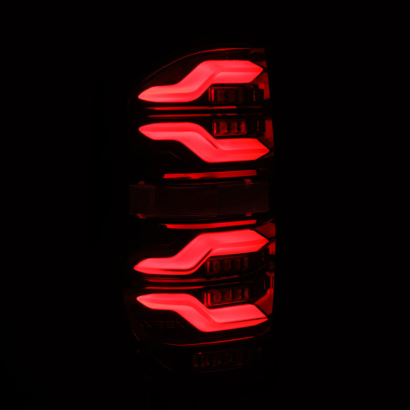 AlphaRex 14-21 Toyota Tundra LUXX LED Taillights Blk w/Activ Light/Seq Signal - 672040