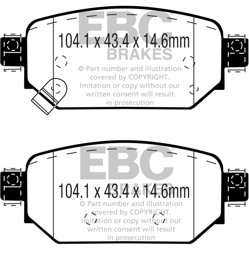 EBC 2017+ Mazda 3 2.0L Ultimax2 Rear Brake Pads - UD2042