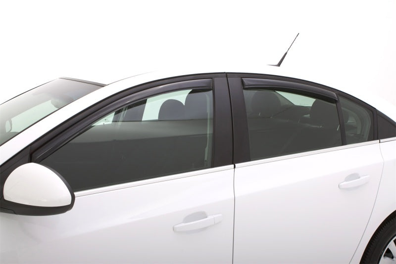 AVS 11-15 Chevy Cruze Ventvisor In-Channel Front &amp; Rear Window Deflectors 4pc - Smoke - 194611