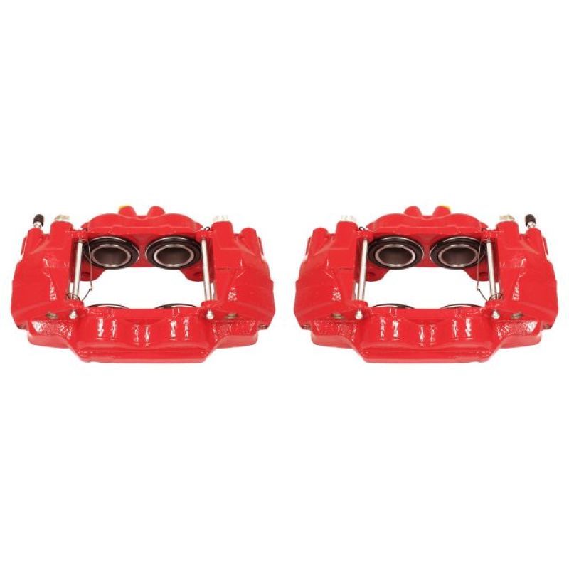 Power Stop 03-09 Toyota 4Runner Front Red Calipers w/o Brackets - Pair - S2984 for 2005-2023 Toyota Tacoma - front view
