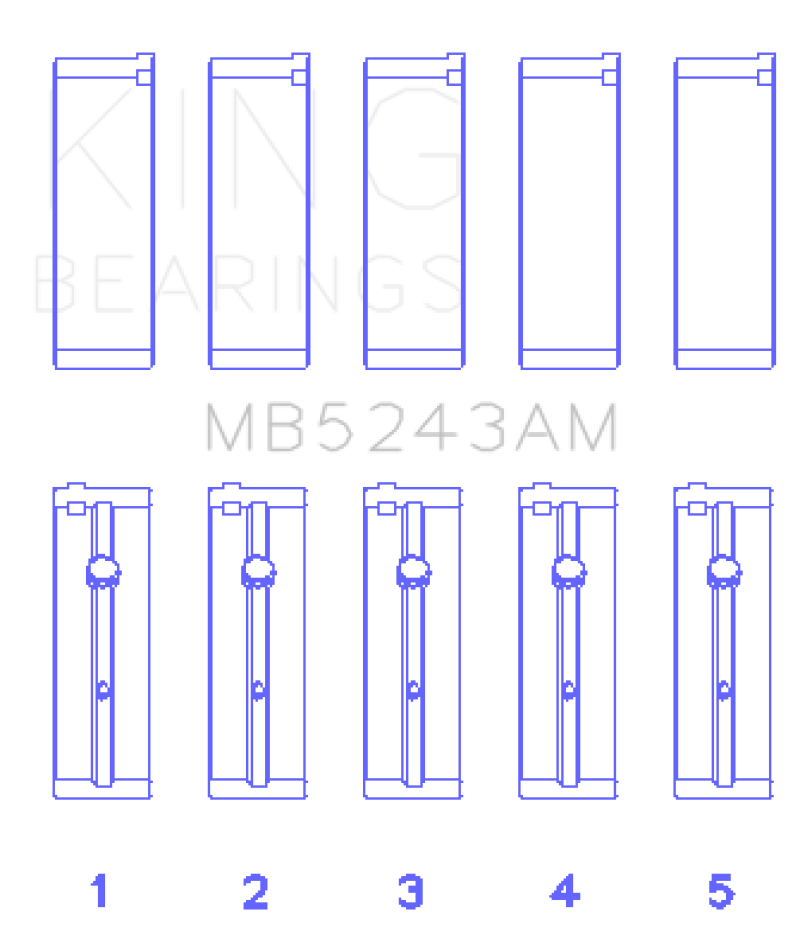 King Nissan SR20DE (Size STD) Performance Main Bearing Set - MB5243AM