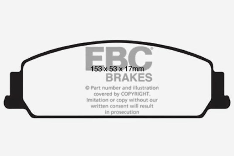 EBC 08-10 Pontiac G8 3.6 Yellowstuff Front Brake Pads - DP41833R