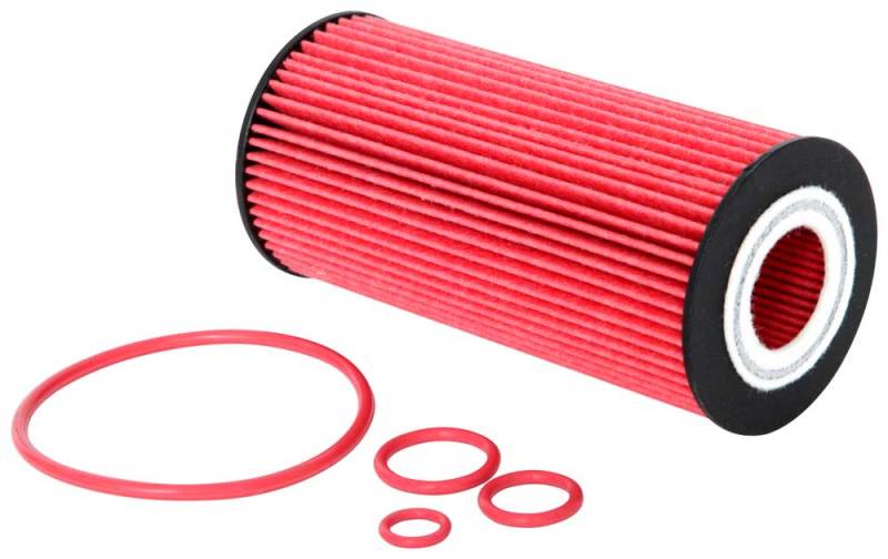 K&N Performance Oil Filter for 04-15 Mercedes Benz - HP-7033 for 2003-2017 Mercedes Benz S Class - angle view