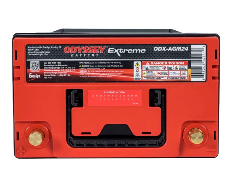 Odyssey Battery Auto/Truck/Heavy Duty & Commercial Extreme AGM Battery (NSB-AGM24) - ODX-AGM24