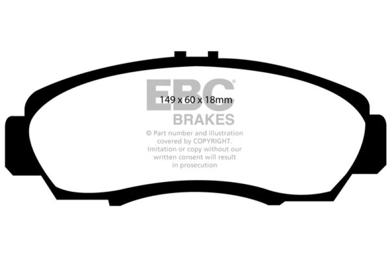 EBC 01-03 Acura CL 3.2 Greenstuff Front Brake Pads - DP21610