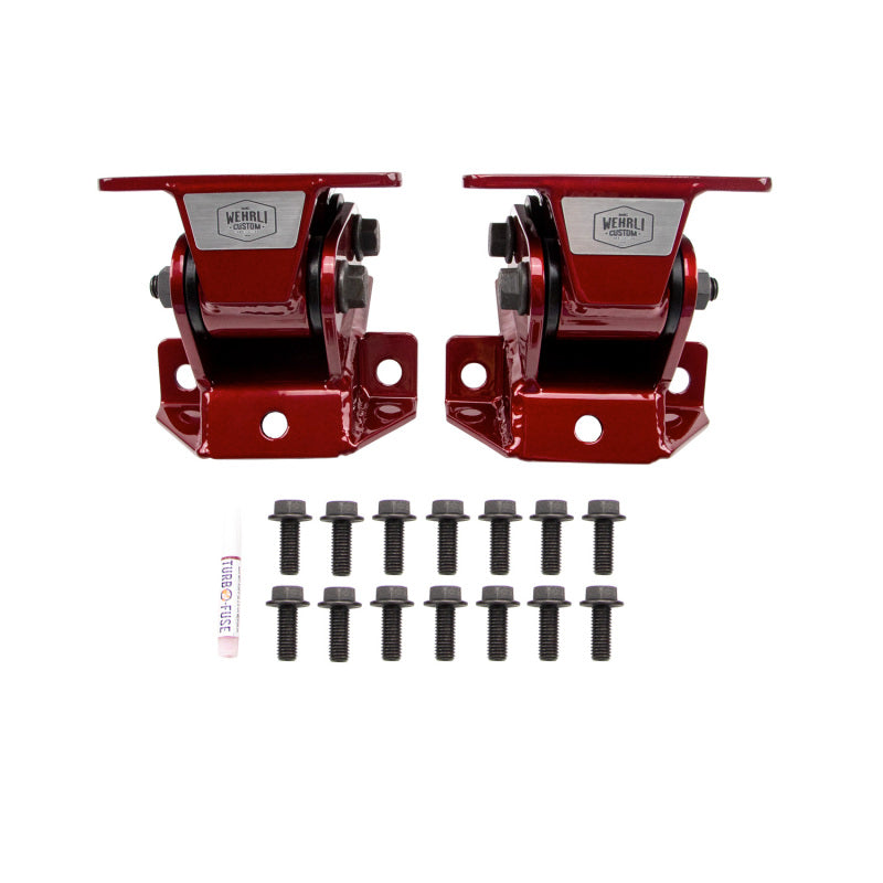 Wehrli 11-16 GM Duramax LML Heavy Duty Engine Mount - WCFab Red - WCF100160-RED