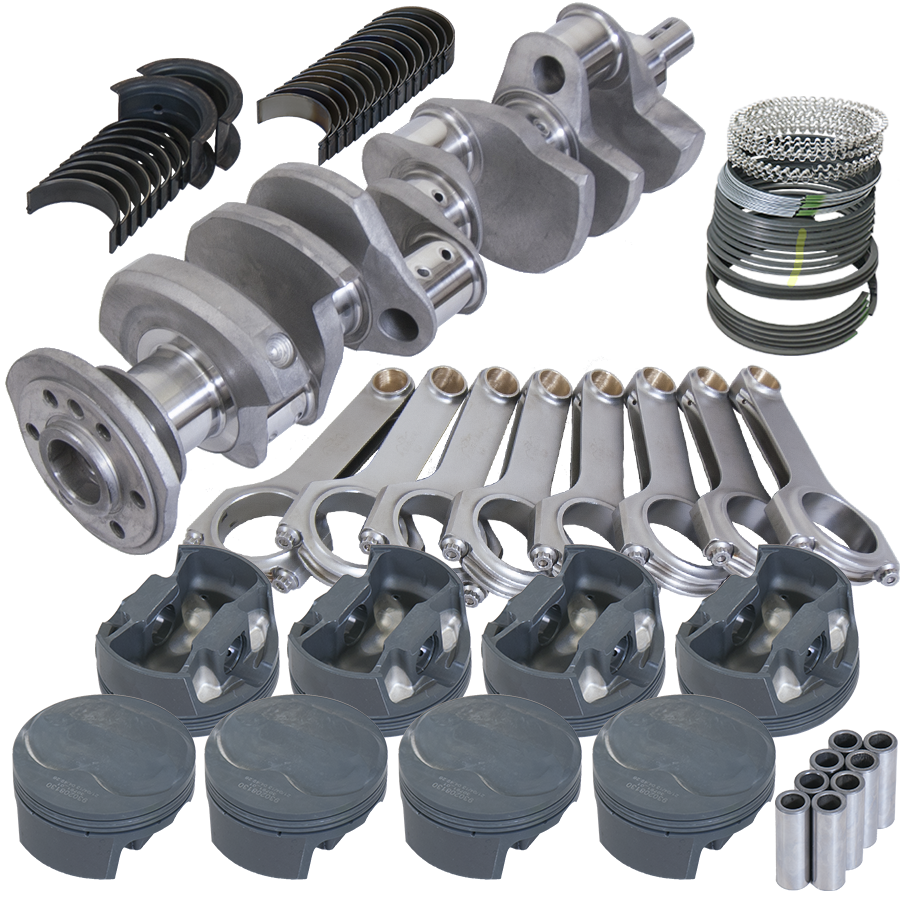 Eagle Chevy 350 3.750in Crank 6.000in H-Beam 11cc Dome 4.030in Pistons Balanced Assembly - B12077030 - front view
