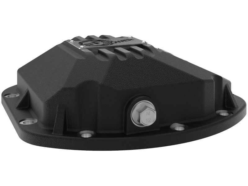 aFe Street Series Dana 30Front Differential Cover Black w/ Machined Fins 97-18 Jeep Wrangler - 46-71130B