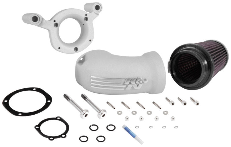 K&amp;N 08-17 Harley-Davidson Touring Models Performance Air Intake System - Silver - 63-1134S