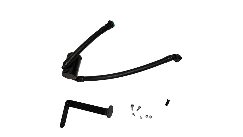 J&L 15-17 Ford F-150 5.0L Oil Separator 3.0 PCV Side - Black Anodized - 3132P-B