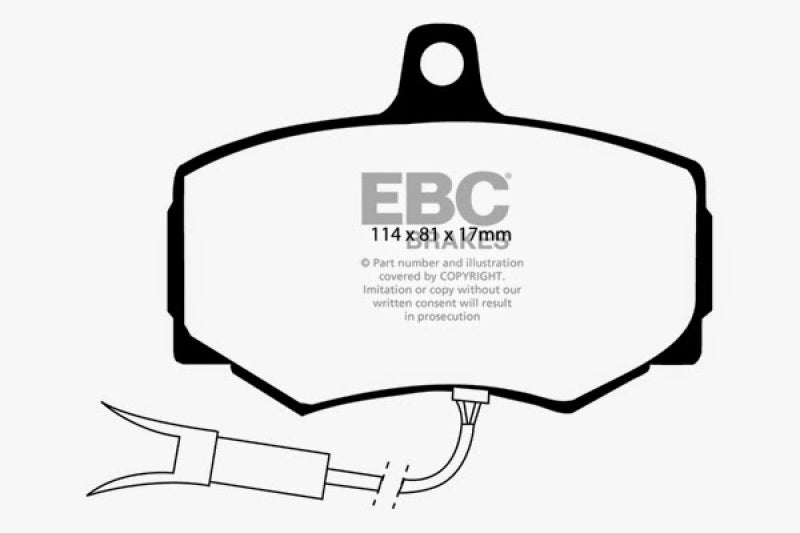 EBC 88-89 Jaguar XJ6 3.6 Redstuff Front Brake Pads - DP3756/2C