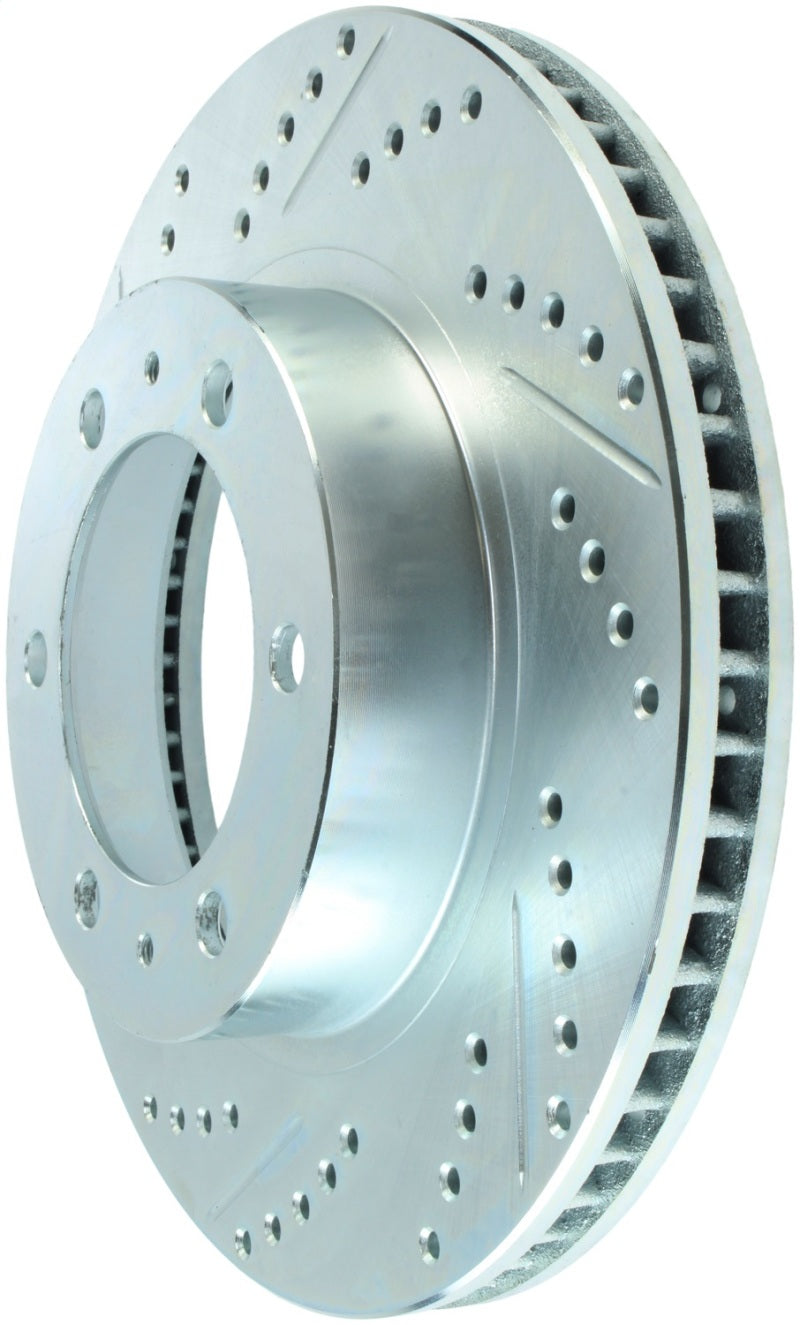 StopTech Select Sport 12-14 Toyota FJ Cruiser SportStop Slotted &amp; Drilled Front Right Rotor - 227.44129R