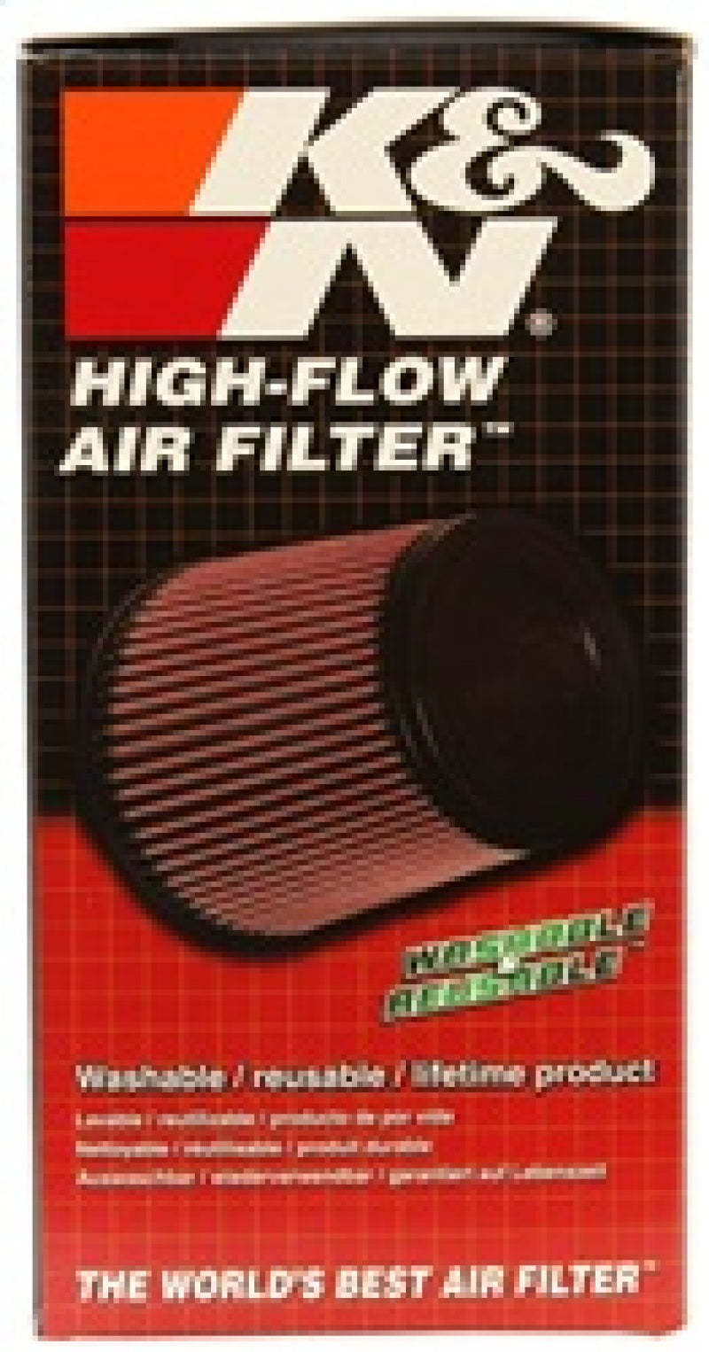 K&amp;N Filter Universal Rubber Oval Straight 4.5in OL x 3.75in OW x 7in Height 20 Degree Angle - RU-1390