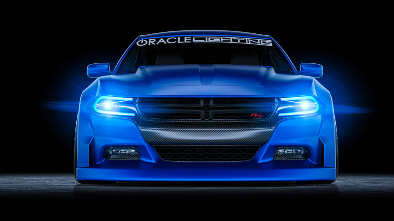 Oracle 15-21 Dodge Charger RGB+W DRL Headlight DRL Kit - ColorSHIFT w/ Simple Cntrl SEE WARRANTY - 1443-504