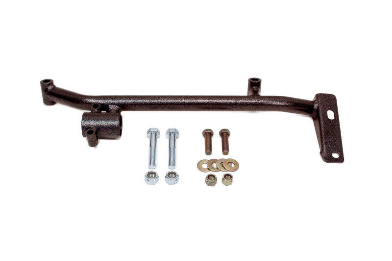 BMR 93-02 F-Body Manual Steering Bracket (For Stock K-Member Only) - Black Hammertone - RK003H by BMR Suspension