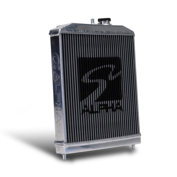 Skunk2 Alpha Series 88-91 Honda Civic/CRX Radiator (Half Size) (Dual Core) - 349-05-1550 for 1988-1991 Honda Civic - front vi