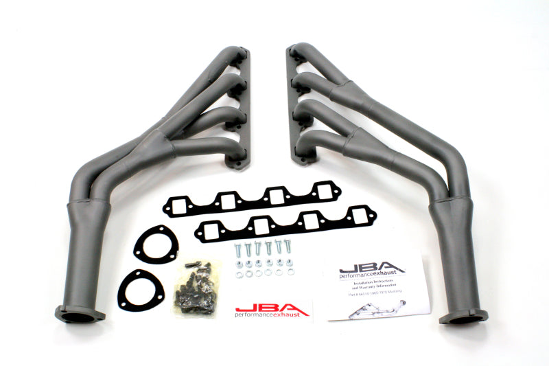 JBA 65-70 Ford Mustang 260-302 SBF 1-1/2in-1-3/4in Primary Ti Ctd Tri Y Header - 6651SJT