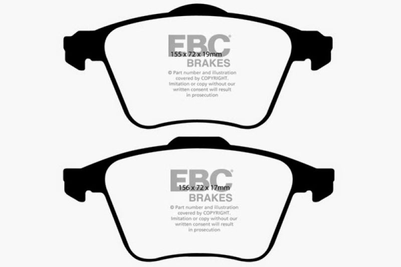 EBC 08-10 Volvo S60 2.5 Turbo T5 Yellowstuff Front Brake Pads - DP41679R