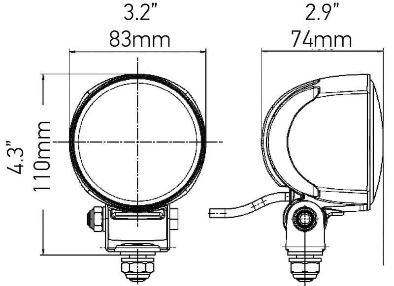 Hella Work Lamp Na 0Gr Md1224 Lt M704 1G0 - 996476001