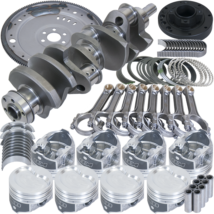 Eagle Ford 351W 3.850in Crank 5.956in I-Beam Rods 4.060in Pistons 157 Tooth FP Balanced Assembly - B1652606057 - front view