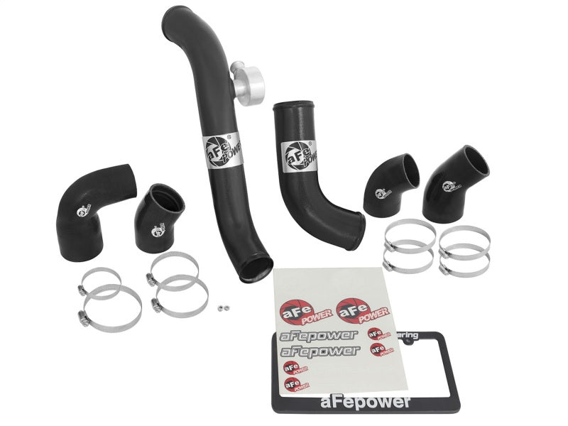 aFe BladeRunner Intercooler Tubes Black Hot/Cold Side for 15-16 Ford Mustang EcoBoost I4-2.3L (t) - 46-20254-B