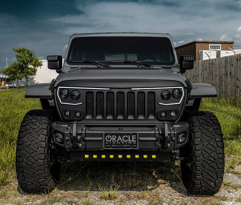 ORACLE Lighting 2019+ Jeep Wrangler JL Skid Plate w/ Integrated LED Emitters - Yellow SEE WARRANTY - 5883-006