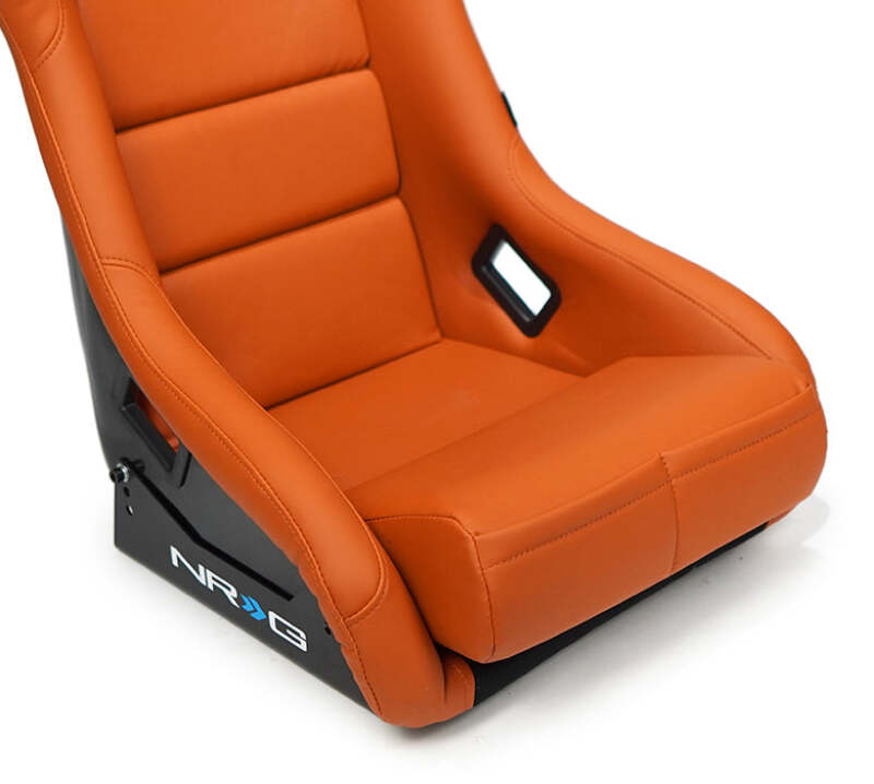 NRG FRP Bucket Seat w/Brown Vinyl Material - Large - FRP-302BR-V - close-up view 2 3 4