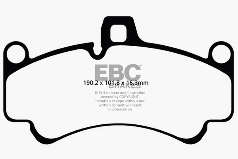 EBC 01-03 Porsche 911 (996) (Cast Iron Rotor only) 3.6 Twin Turbo GT2 Bluestuff Front Brake Pads - DP51516NDX