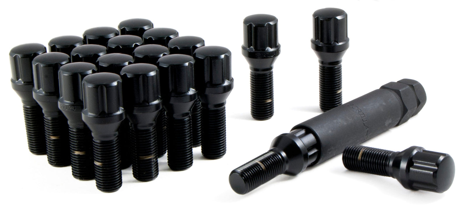 Gorilla Automotive - 5lug 12-1.25 Spline Bolt Wik Blk 27mm - K5BS-12125X27BGR