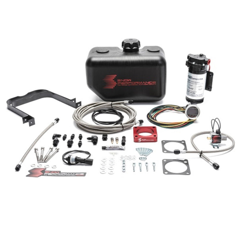 Snow Performance 08-15 Evo Stg 2 Boost Cooler Water Injection Kit w/SS Braid Line &amp; 4AN Fittings - SNO-2120-BRD