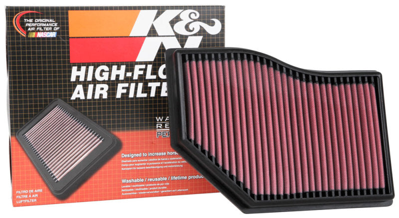 K&N 2019 Mercedes Benz A220 L4-2.0L DSL Turbo Replacement Drop In Air Filter - 33-3139 by K&N Engineering - rear view