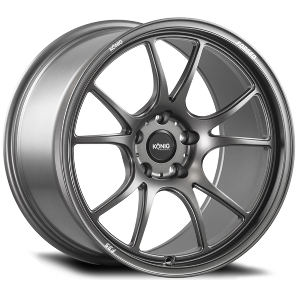 Konig Forged F3S 18X10.5 5X130 ET44 Satin Charcoal Knurled Bead - F3S0853044G by Konig