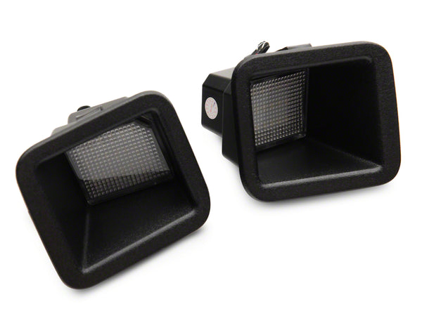 Raxiom 17-23 Ford F-250/F-350 Super Duty Axial Series LED License Plate Lamps - SD18250 for 2017-2025 Ford F 250 - front view