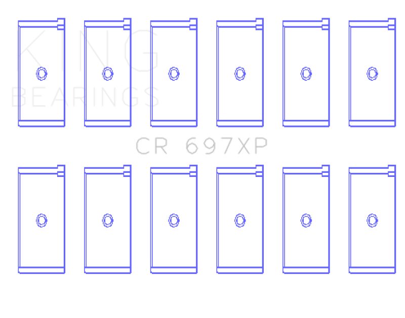 King Jaguar 4.2L (Size STD) Rod Bearing Set - CR697XP for 1972-1987 Jaguar XJ6 - angle view