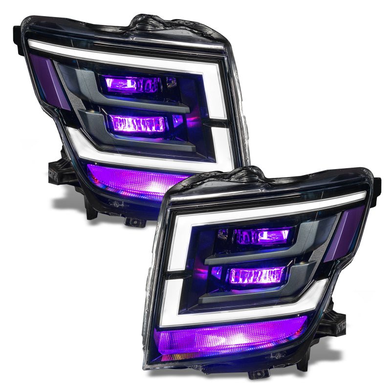 Oracle 21-22 Nissan Titan Demon Eye RGB Headlight Upgrade Kit - ColorSHIFT w/o Cntrl SEE WARRANTY - 1464-334