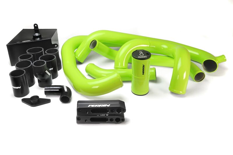 PERRIN 15-21 Subaru STI Front Mount Intercooler Boost Tube Kit - Neon Yellow - PSP-ITR-438-3NY