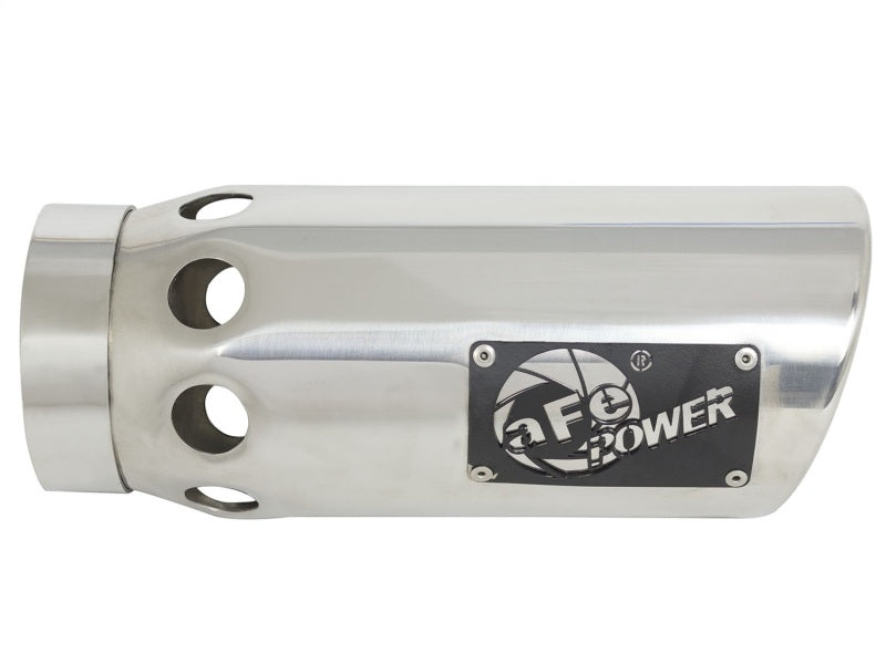 aFe Power Intercooled Tip Stainless Steel - Polished 4in In x 5in Out x 12in L Bolt-On - 49T40501-P121