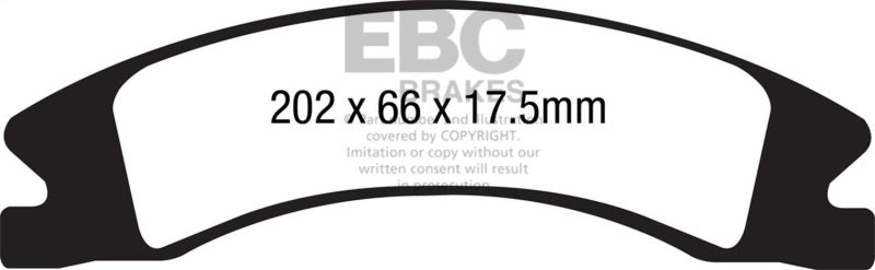 EBC 15+ Cadillac Escalade Ext/Esv 6.2 2WD Extra Duty Front Brake Pads - ED91885
