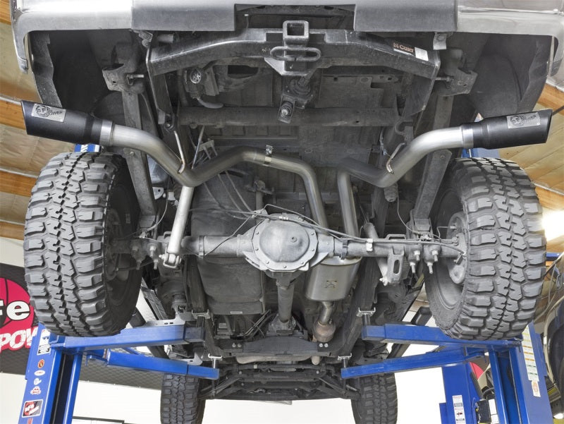 aFe MACH Force-Xp 3in CB SS Dual Exhaust w/Black Tips 09-16 GM Silverado/Sierra 4.3L/4.8L/5.3L - 49-44071-B
